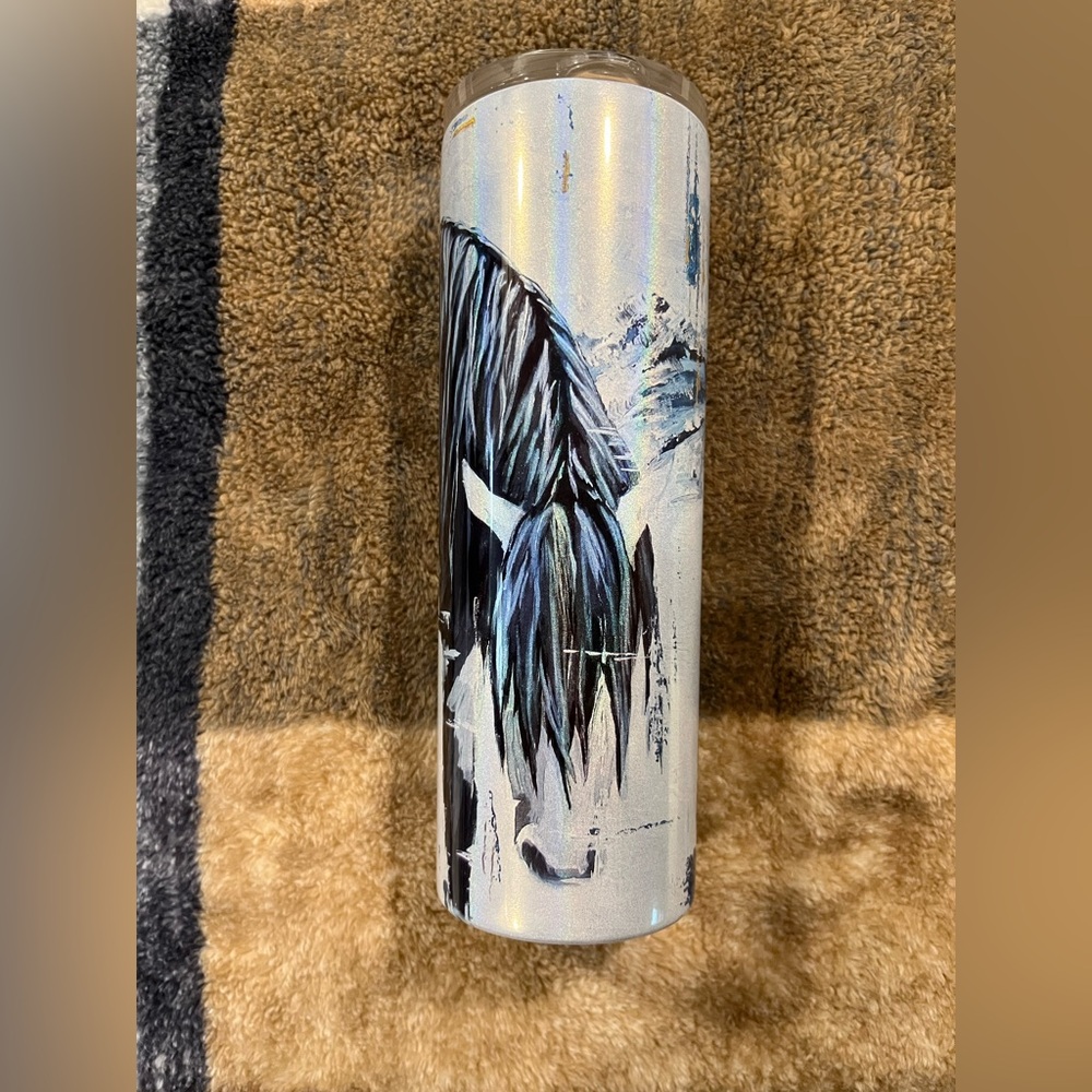 Sparkly Western Horse Skinny Tumbler *Brand New*